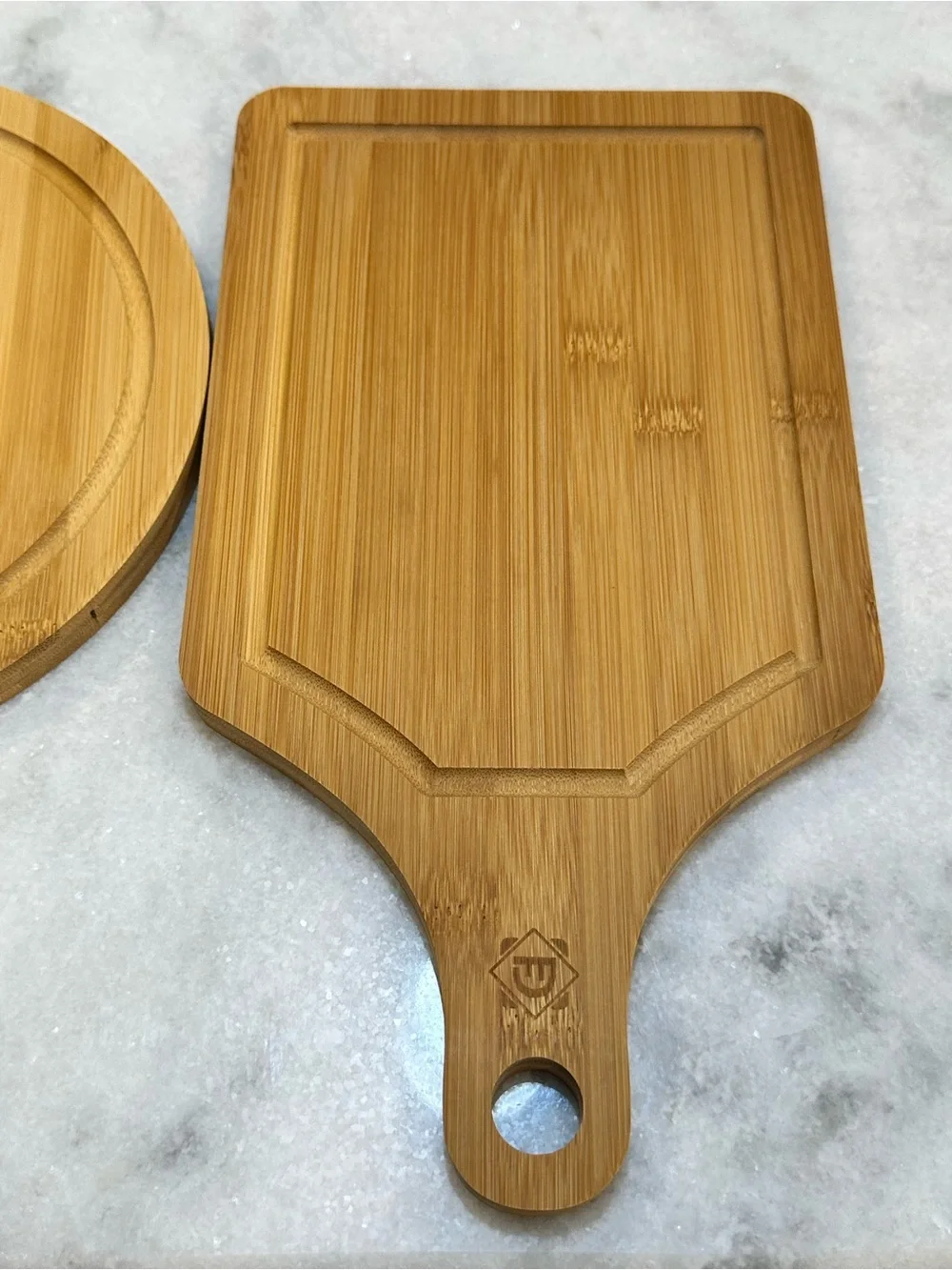 Natural Bamboo Round Cutting & Serving Board Set of 3 - NIB